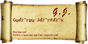 György Járfás névjegykártya